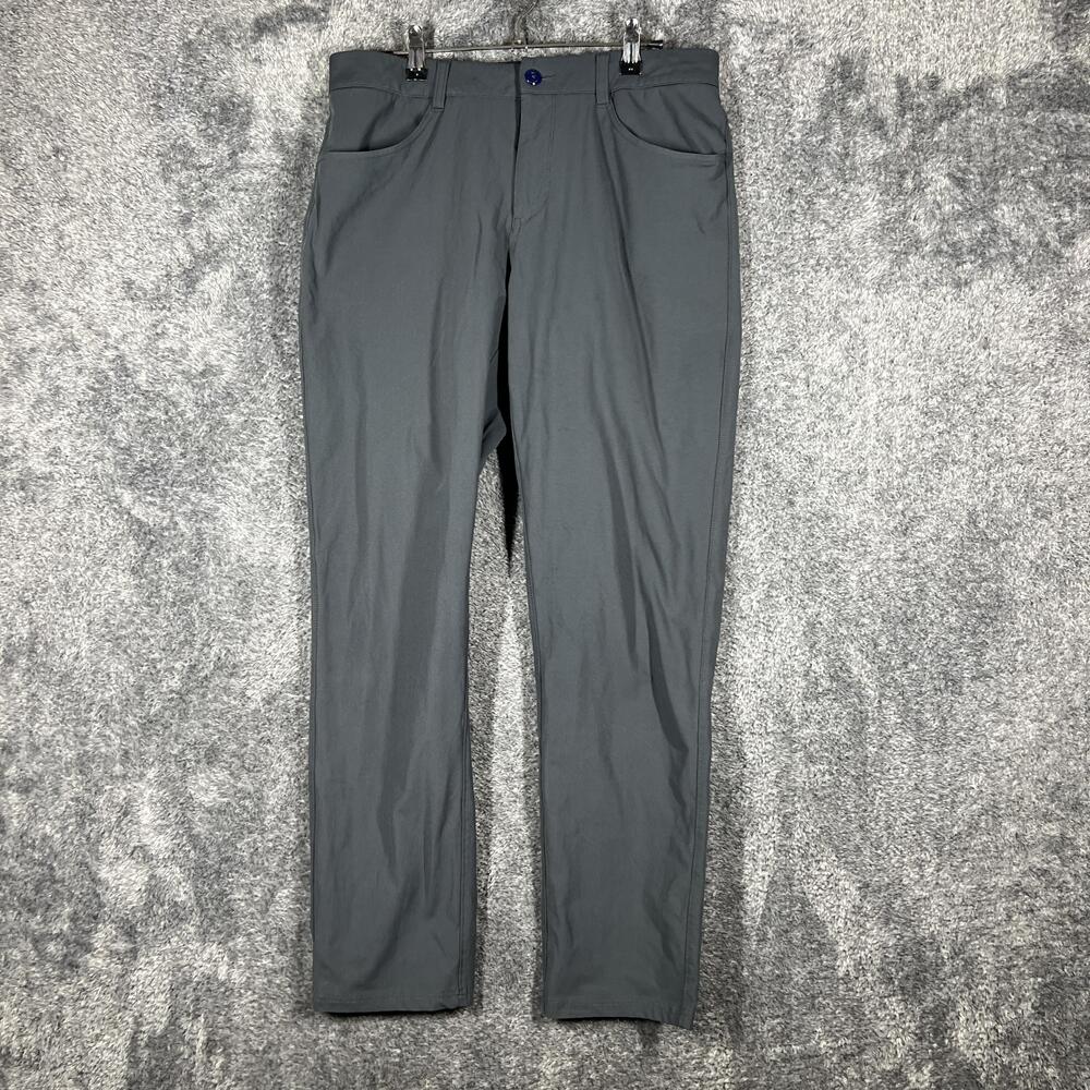Vuori Pants Mens 32x28 Gray Chino Slim Microfiber Stretch Tapered Pockets Meta